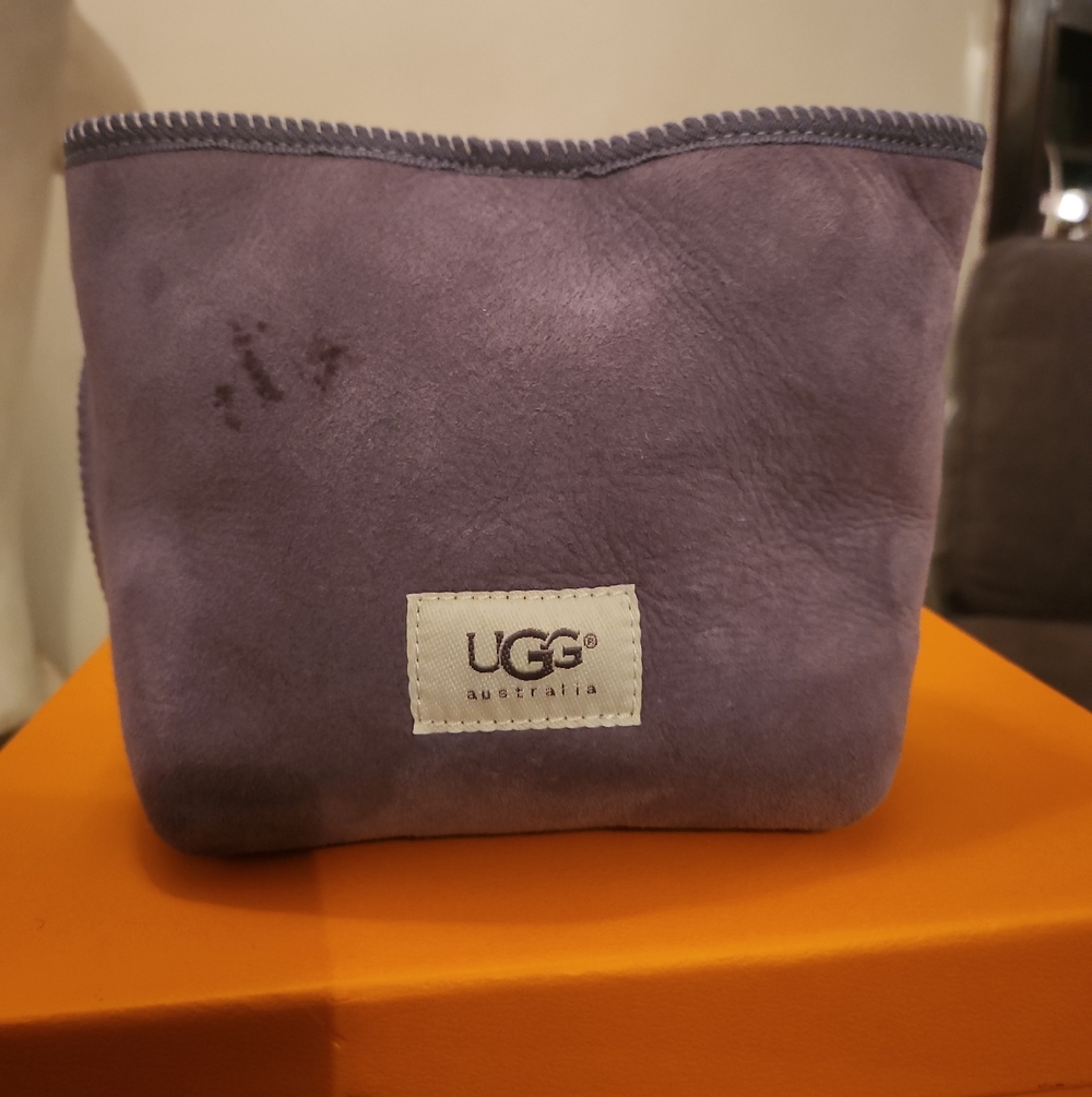 UGG Purple Suede Snap Purse